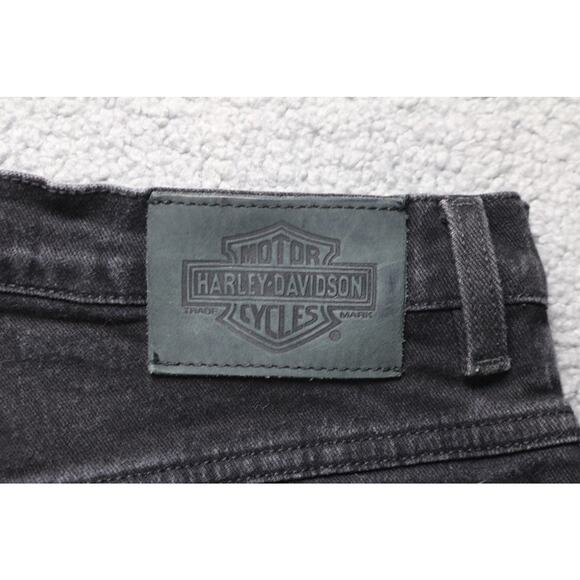 Vintage Harley Davidson Jeans Womens 14 Black Denim 5 Pocket Biker Motorcycle - Picture 5 of 9